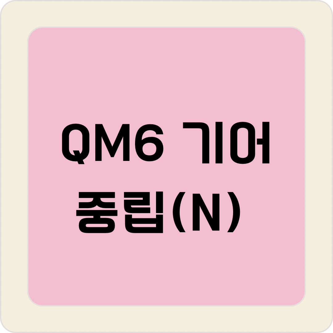 QM6 기어중립