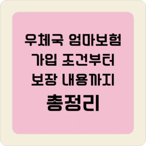 우체국 엄마보험